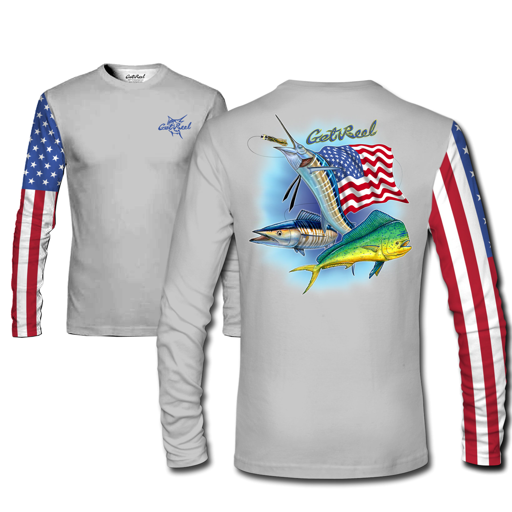 Men's Dri-Fit Long Sleeve American Flag Shirt